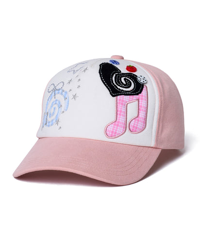 หมวกแก๊ป X ILLIT PATCHWORK CAP - PINK
