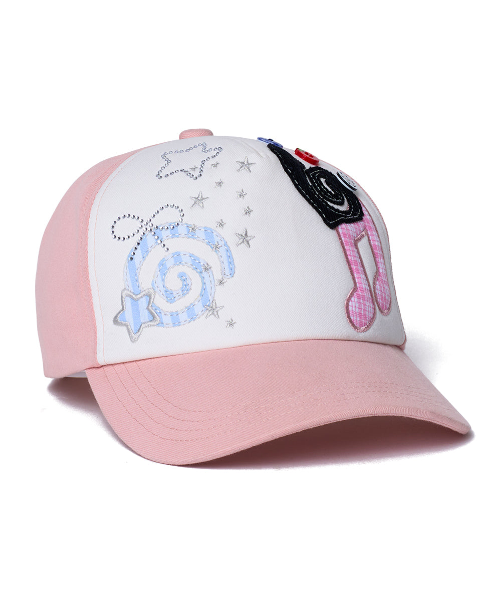 หมวกแก๊ป X ILLIT PATCHWORK CAP - PINK