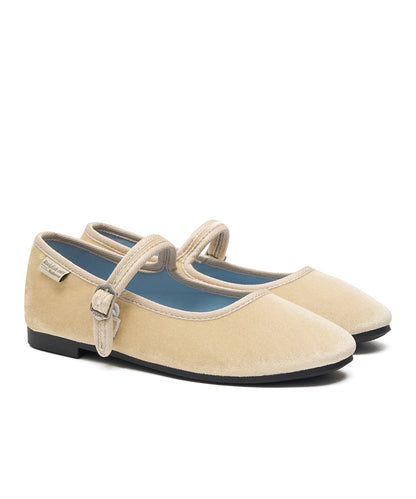 รองเท้าแมรี่เจน BELLA QUILTED MARYJANE - BEIGE