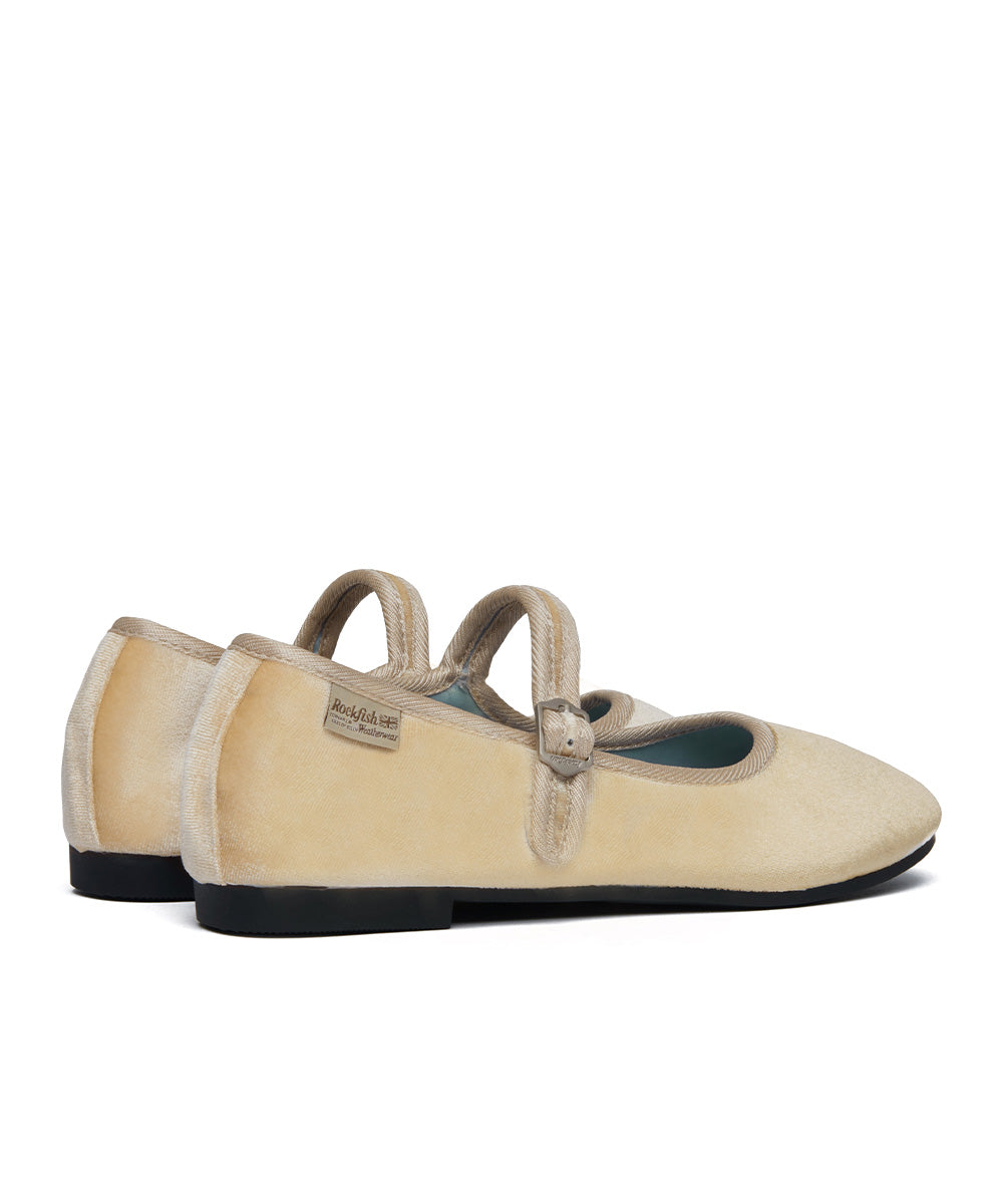 รองเท้าแมรี่เจน BELLA QUILTED MARYJANE - BEIGE