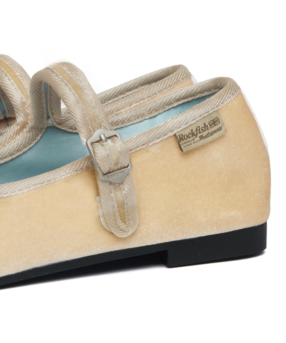 รองเท้าแมรี่เจน BELLA QUILTED MARYJANE - BEIGE