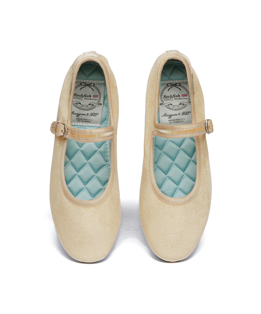 รองเท้าแมรี่เจน BELLA QUILTED MARYJANE - BEIGE