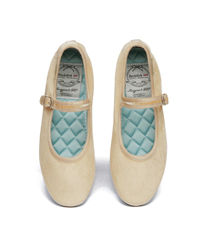 รองเท้าแมรี่เจน BELLA QUILTED MARYJANE - BEIGE