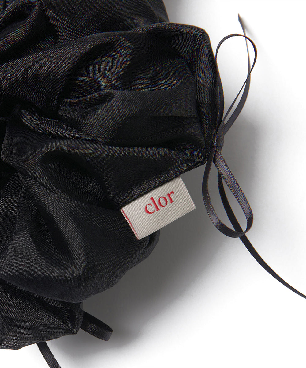 ยางรัดผม RIBBON ORGANZA SCRUNCHIE - BLACK