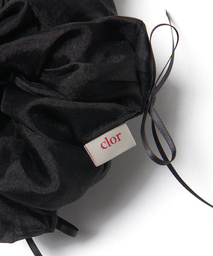 ยางรัดผม RIBBON ORGANZA SCRUNCHIE - BLACK