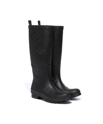 รองเท้าบูท X MINJUKIM FLORAL SHADOW BOOTS LONG - BLACK
