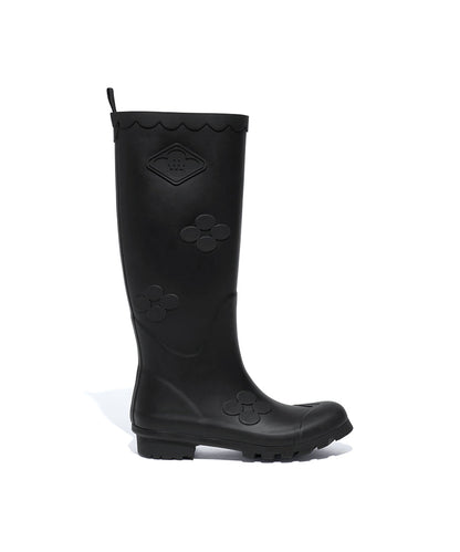 รองเท้าบูท X MINJUKIM FLORAL SHADOW BOOTS LONG - BLACK
