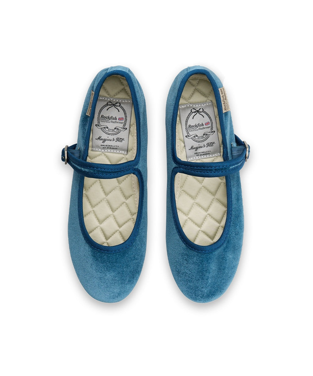 รองเท้าแมรี่เจน BELLA QUILTED MARYJANE - BLUE