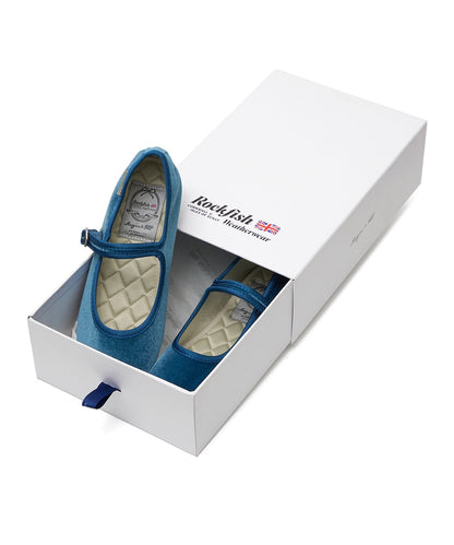 รองเท้าแมรี่เจน BELLA QUILTED MARYJANE - BLUE