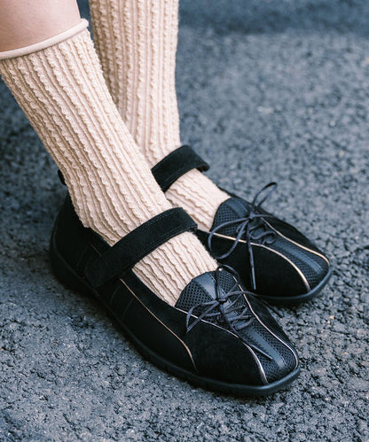 รองเท้าผ้าใบ BLISS VELCRO SNEAKERS - BLACK