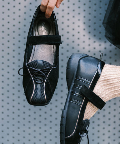 รองเท้าผ้าใบ BLISS VELCRO SNEAKERS - BLACK