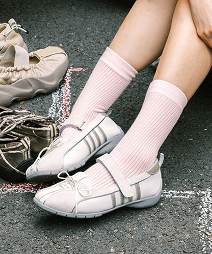 รองเท้าผ้าใบ BLISS VELCRO SNEAKERS - LIGHT GREY