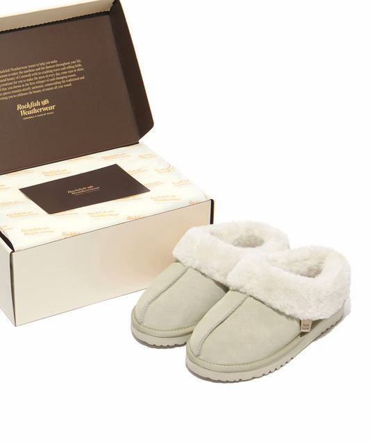 รองเท้าเปิดส้น WINTER FUR MULE - PALE MINT