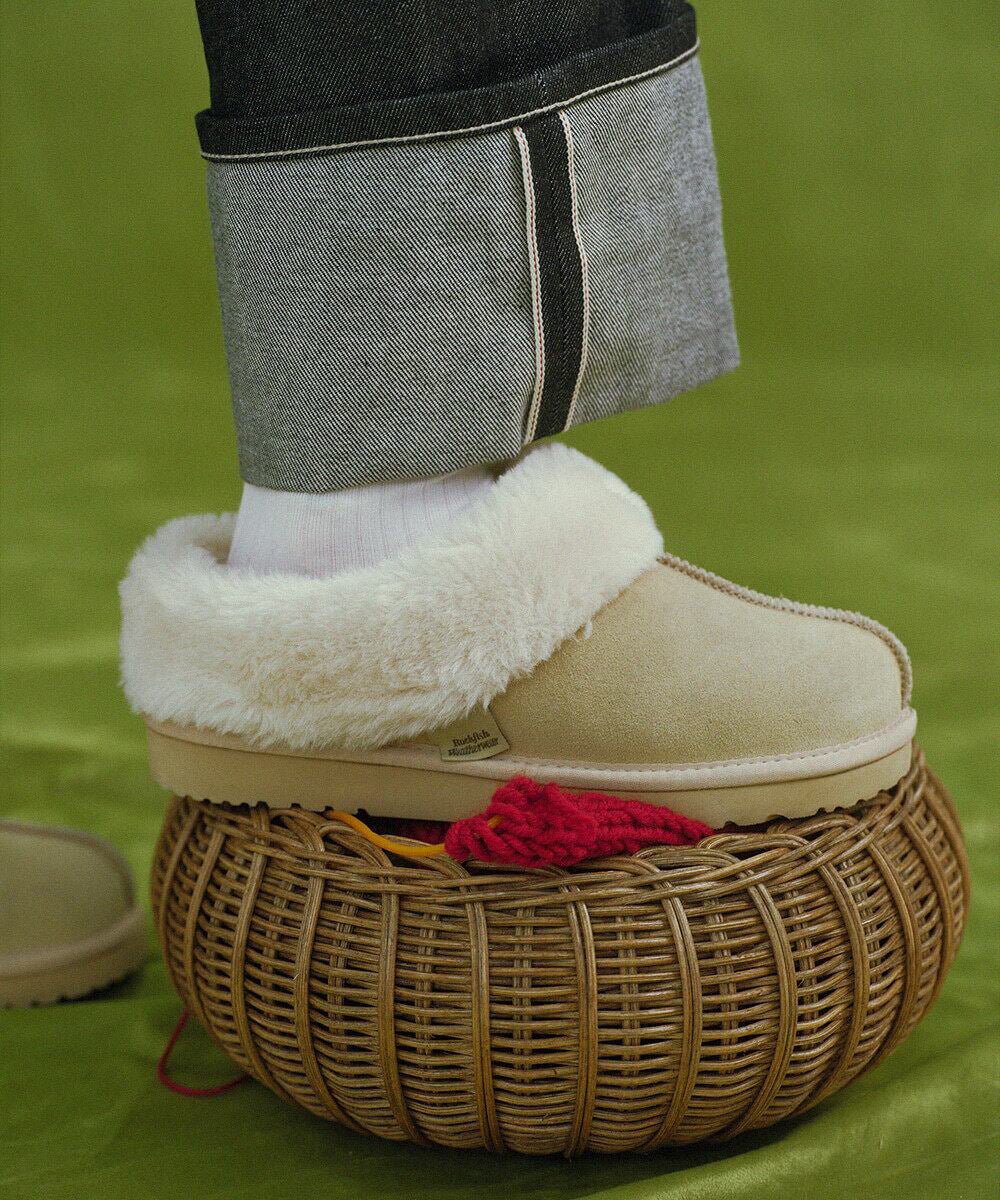 ORIGINAL WINTER FUR MULE - PALE MINT