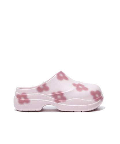 X MINJUKIM FLORAL SHADOW CLOG - PINK BEIGE