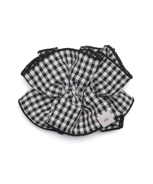 ยางรัดผม SEERSUCKER SCRUNCHIE - BLACK