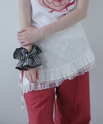ยางรัดผม SEERSUCKER SCRUNCHIE - BLACK