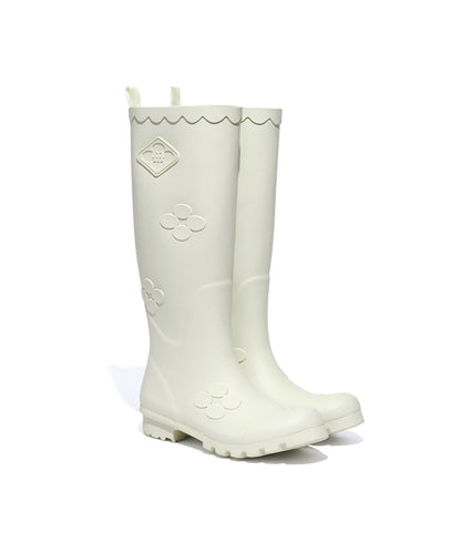 X MINJUKIM FLORAL SHADOW BOOTS LONG - SAGE