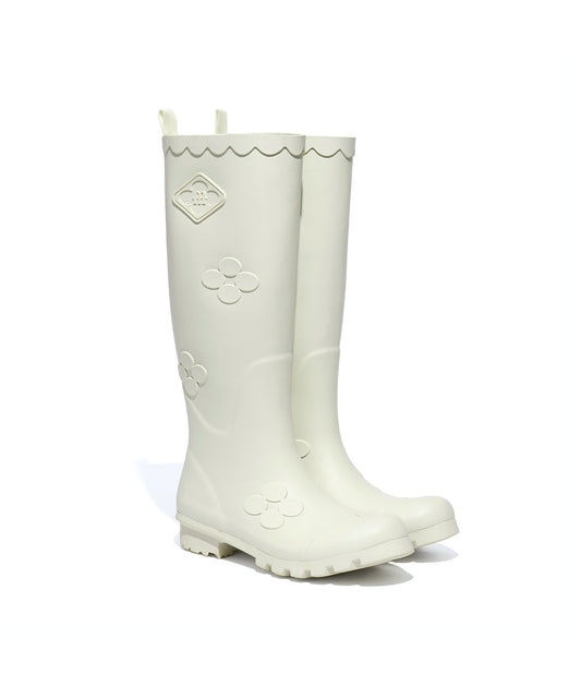 X MINJUKIM FLORAL SHADOW BOOTS LONG - SAGE