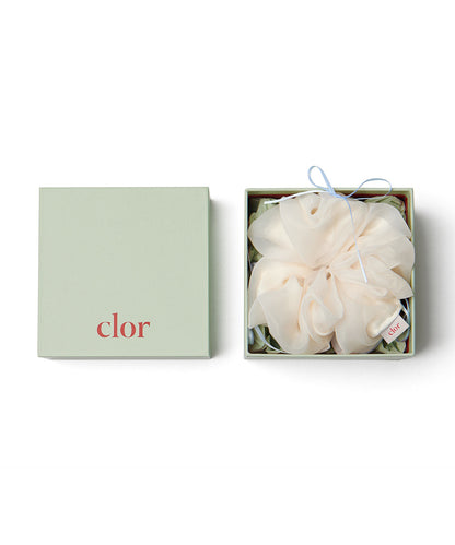 ยางรัดผม RIBBON ORGANZA SCRUNCHIE - WHITE